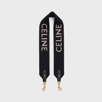 Courte bandoulière en laine avec jacquard CELINE Courte bandoulière en laine avec jacquard CELINE