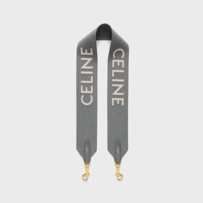 Courte bandoulière en laine avec jacquard CELINE Courte bandoulière en laine avec jacquard CELINE