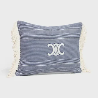 Coussin Triomphe en coton rayé Coussin Triomphe en coton rayé
