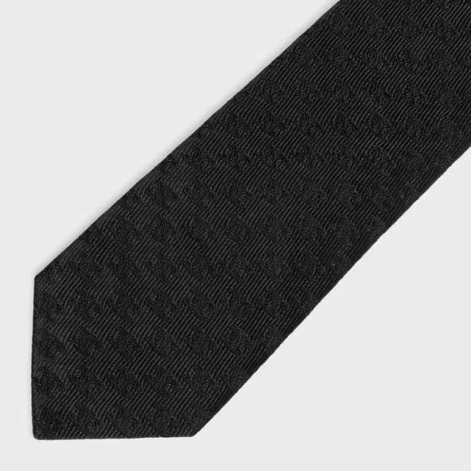 Cravate en jacquard de soie Mini Triomphe Cravate en jacquard de soie Mini Triomphe