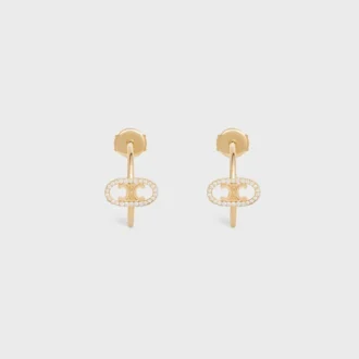 Créoles Maillon Triomphe en or jaune et diamants
