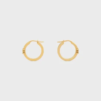 Créoles Triomphe Sparkle en strass et laiton avec finition dorée