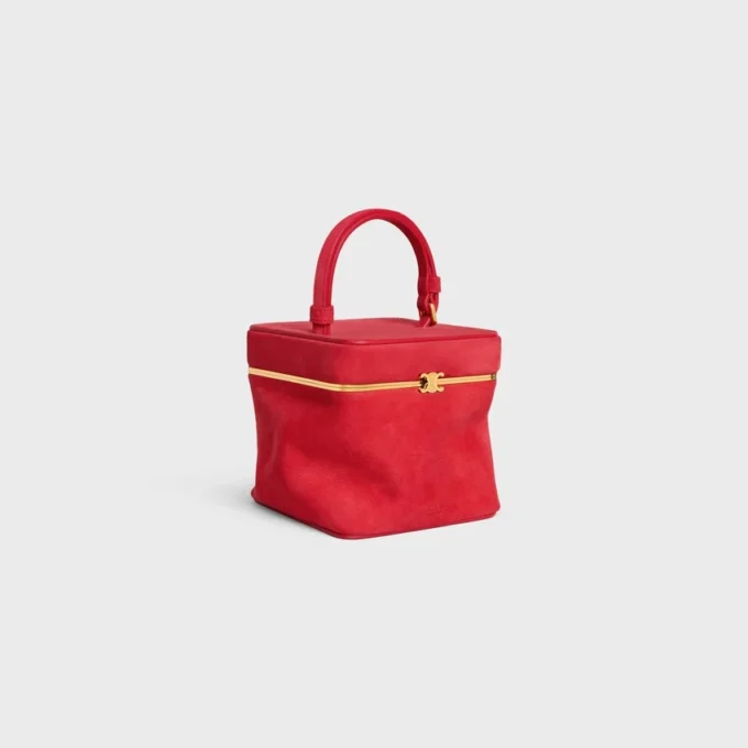 Cube en cuir de chèvre suédé