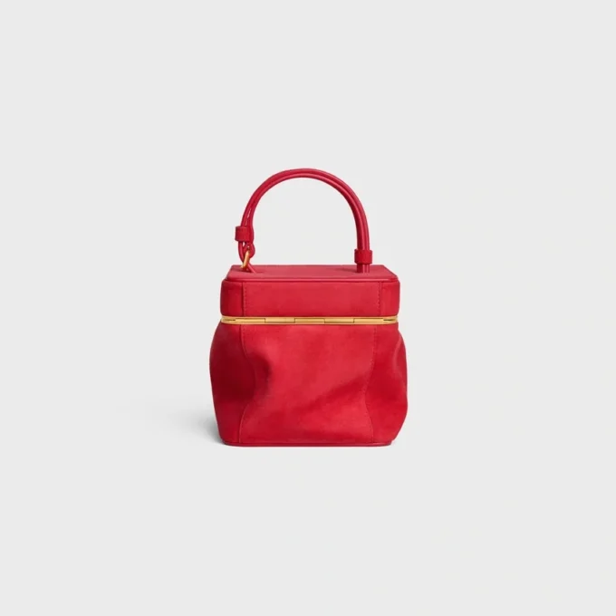 Cube en cuir de chèvre suédé