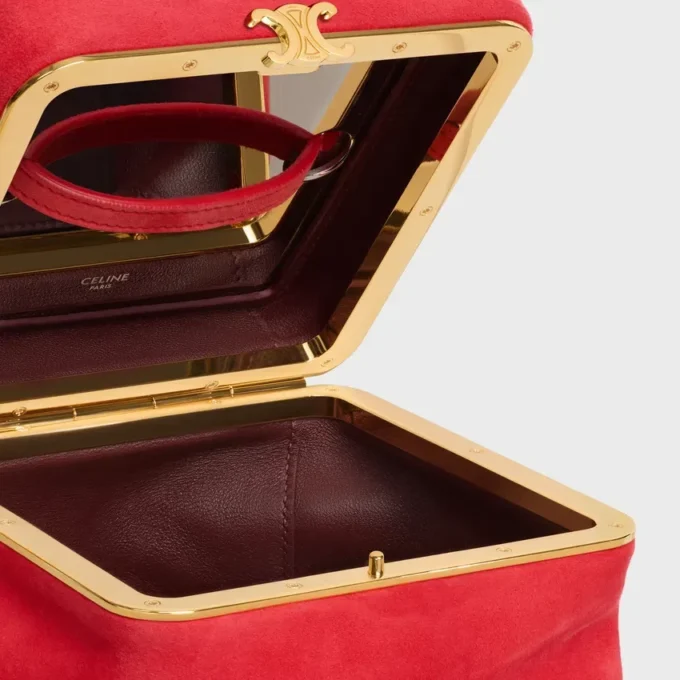 Cube en cuir de chèvre suédé