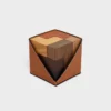 Cube Puzzle en bois et étui en cuir de veau naturel Cube Puzzle en bois et étui en cuir de veau naturel