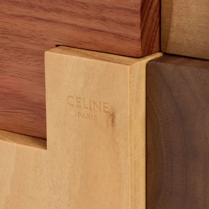 Cube Puzzle en bois et étui en cuir de veau naturel Cube Puzzle en bois et étui en cuir de veau naturel