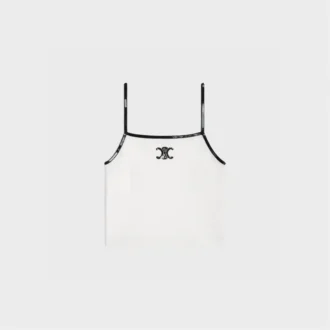 Débardeur Triomphe brodé en jersey de coton