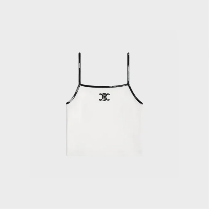 Débardeur Triomphe brodé en jersey de coton