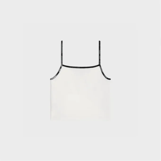 Débardeur Triomphe brodé en jersey de coton