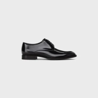 Derby CELINE Tuxedo en cuir de taureau verni