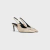 Escarpins à bride arrière CELINE Alma Triomphe en cuir de veau laminé