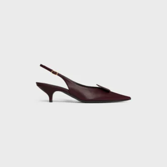 Escarpins à bride arrière en cuir d&rsquo;agneau