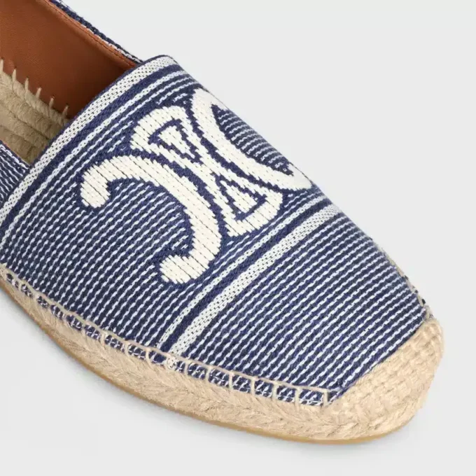 Espadrilles CELINE en textile rayé avec motif Triomphe