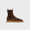 Flow – Bottines zippées en cuir d&rsquo;agneau suédé extensible