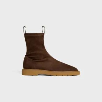 Flow – Bottines zippées en cuir d&rsquo;agneau suédé extensible
