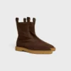 Flow – Bottines zippées en cuir d&rsquo;agneau suédé extensible
