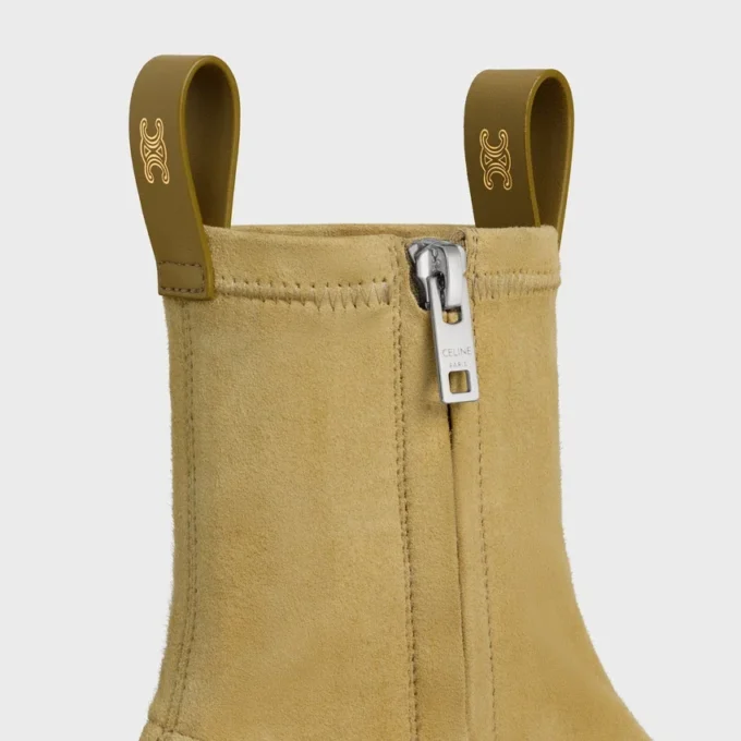 Bottes à fermeture éclair Flow en cuir d’agneau suédé extensible Bottes à fermeture éclair Flow en cuir d’agneau suédé extensible