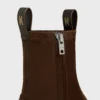 Flow – Bottines zippées en cuir d&rsquo;agneau suédé extensible