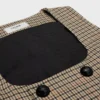 Gilet croisé en laine à motif pied-de-poule