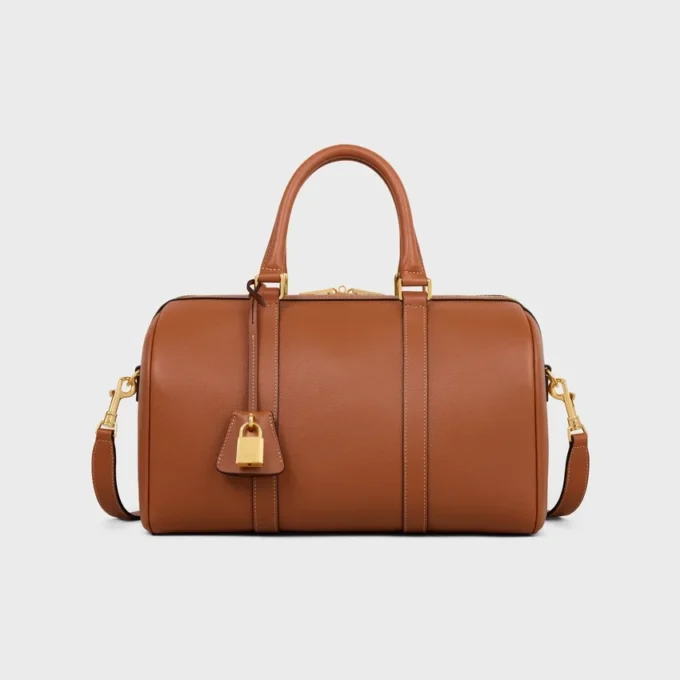 Grand Boston en cuir de veau grainé souple
