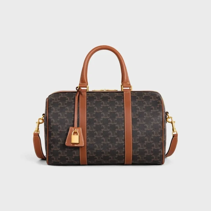 Grand Boston en Triomphe Canvas et cuir de veau Grand Boston en Triomphe Canvas et cuir de veau