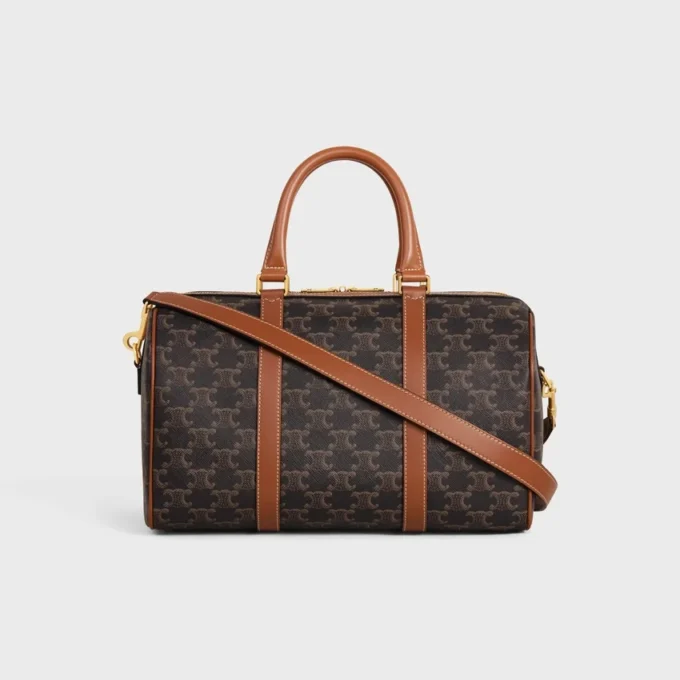 Grand Boston en Triomphe Canvas et cuir de veau Grand Boston en Triomphe Canvas et cuir de veau