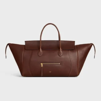 Grand Luggage en cuir d&rsquo;agneau souple et brillant