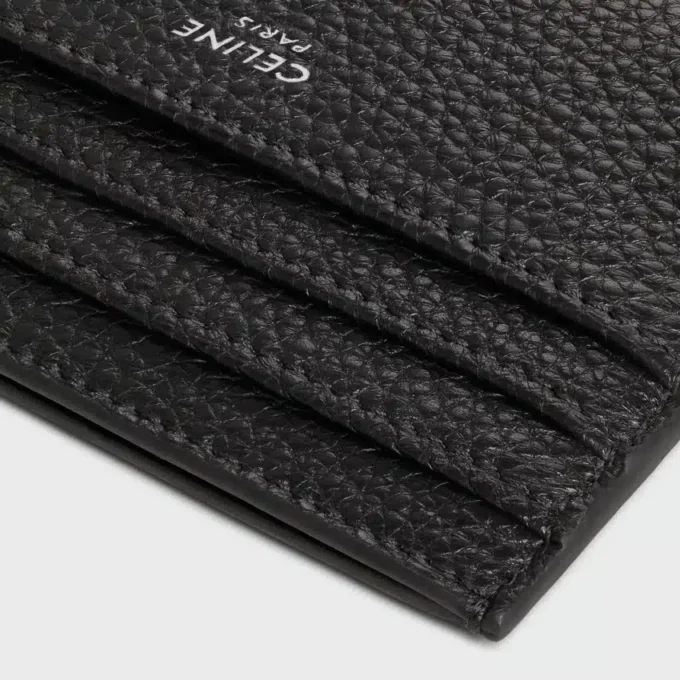 Grand porte-cartes en cuir de veau grainé Grand porte-cartes en cuir de veau grainé