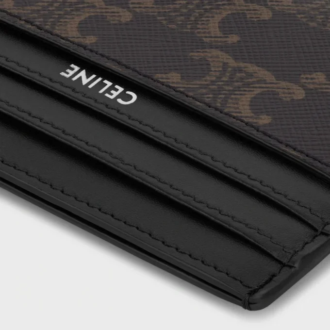 Grand porte-cartes en Triomphe Canvas et cuir de veau Grand porte-cartes en Triomphe Canvas et cuir de veau