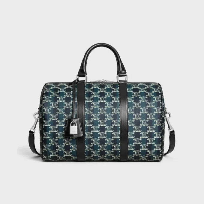 Grand sac Boston en toile Triomphe Canvas et cuir de veau