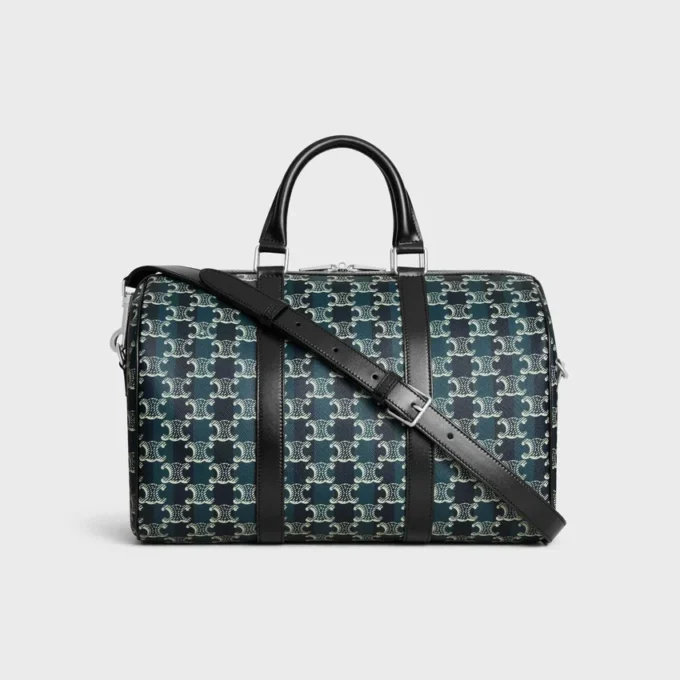 Grand sac Boston en toile Triomphe Canvas et cuir de veau