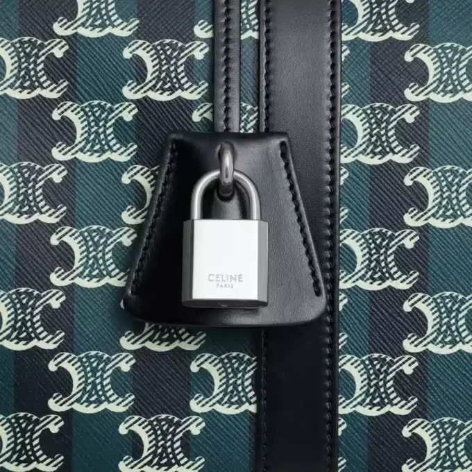 Grand sac Boston en toile Triomphe Canvas et cuir de veau