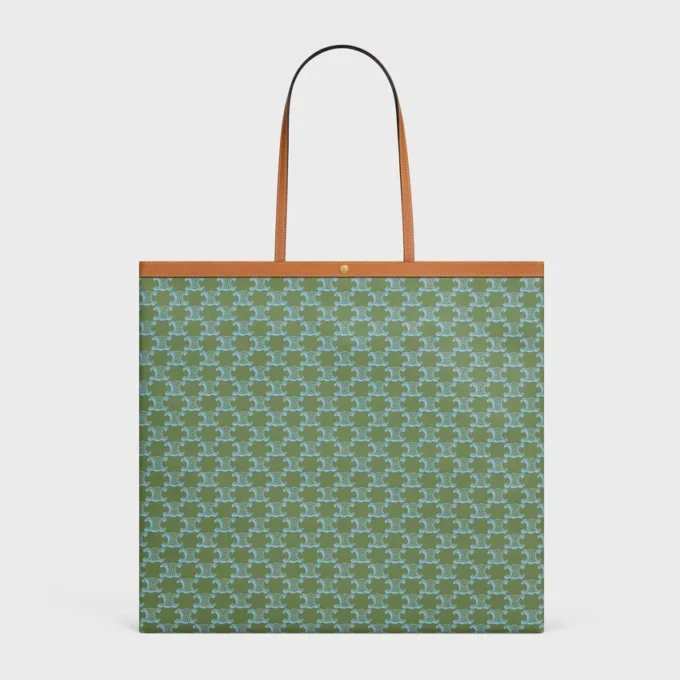Grand sac cabas plat en Triomphe Canvas