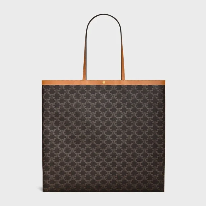 Grand sac cabas plat en Triomphe Canvas