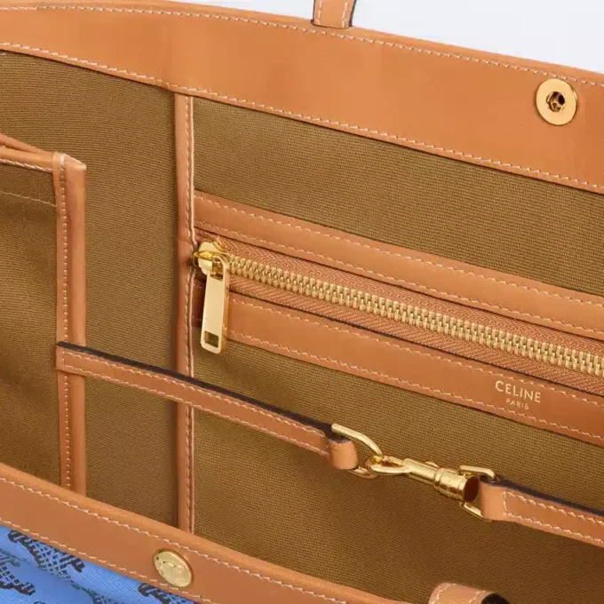 Grand sac cabas plat en Triomphe Canvas