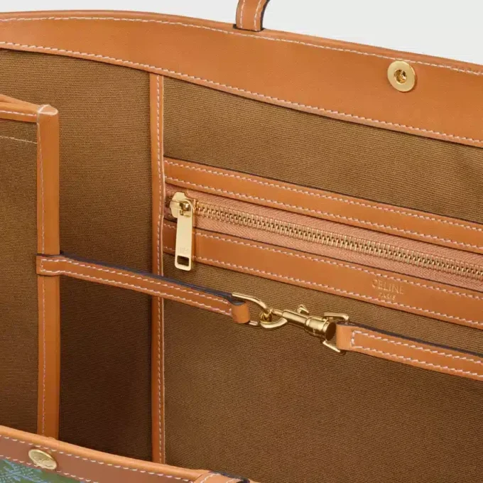 Grand sac cabas plat en Triomphe Canvas