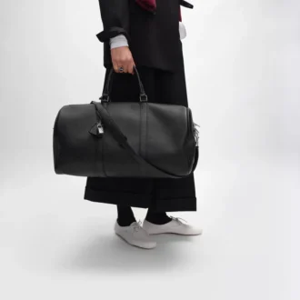 Grand sac de voyage en cuir de veau grainé