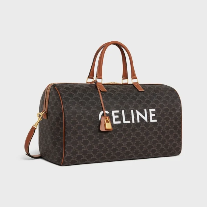 Grand sac de voyage en Triomphe Canvas avec imprimé CELINE