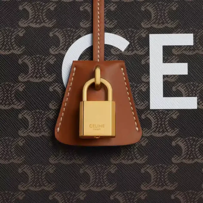 Grand sac de voyage en Triomphe Canvas avec imprimé CELINE