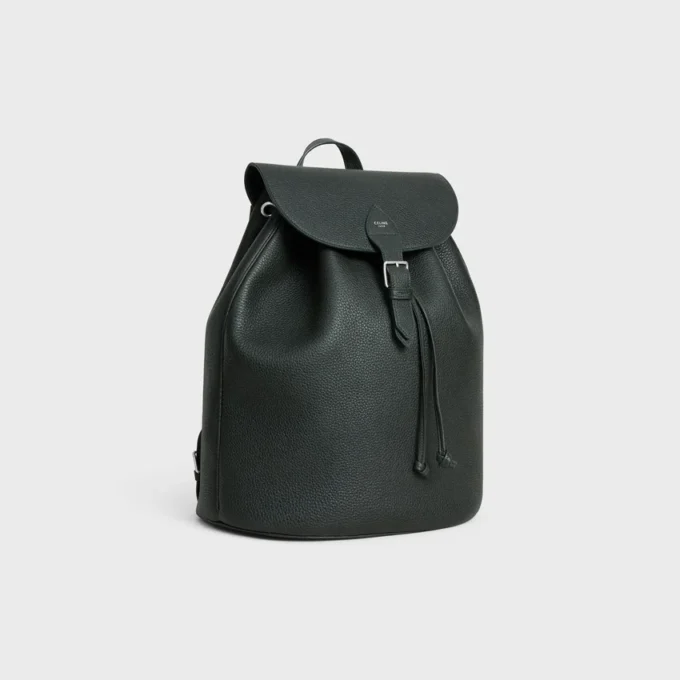 Grand sac à dos Folco en cuir de veau grainé Grand sac à dos Folco en cuir de veau grainé