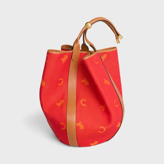Grand sac seau en tissu Jacquard C Sulky