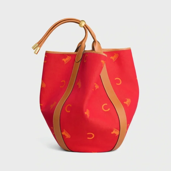 Grand sac seau en tissu Jacquard C Sulky