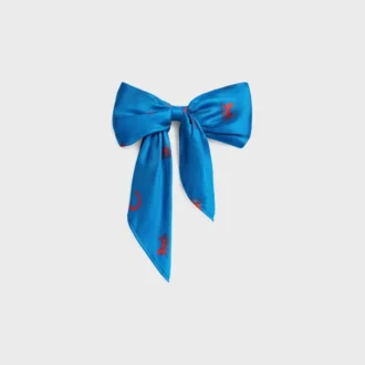 Grande barrette à cheveux CELINE en soie et acier