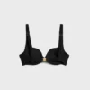 Haut balconnet en jersey mat