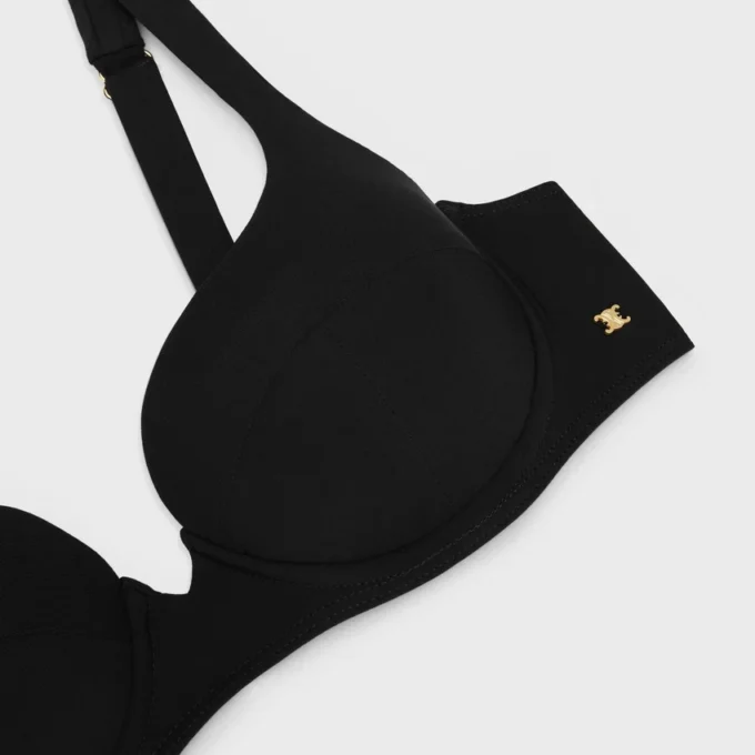 Haut balconnet en jersey mat