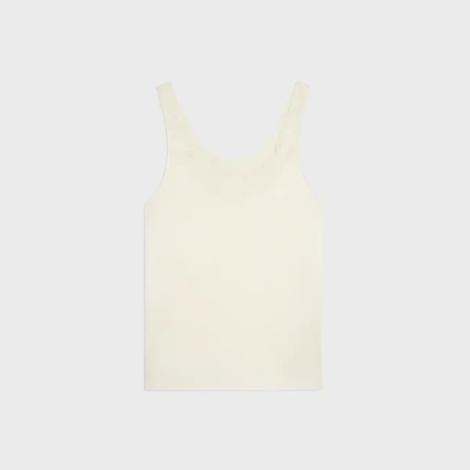 Haut brodé en satin de soie