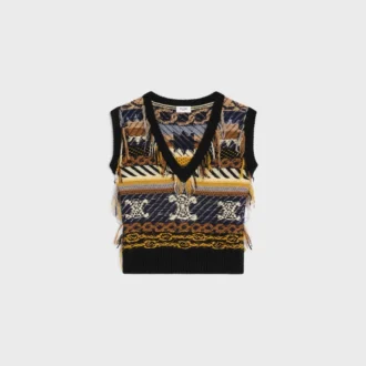 Haut en cachemire jacquard
