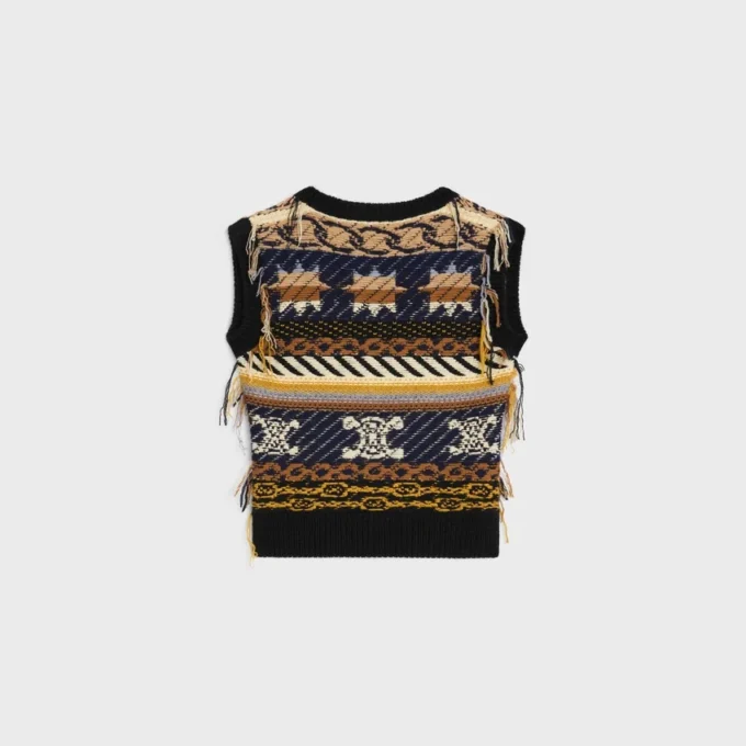 Haut en cachemire jacquard
