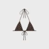 Haut triangle en jersey mat Monogram